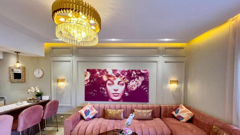 Luxury Pastel Suite with Balcony & Pool